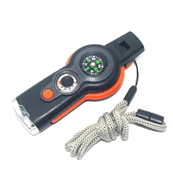 7-in-1 Multi-Function Survival Whistle Compass