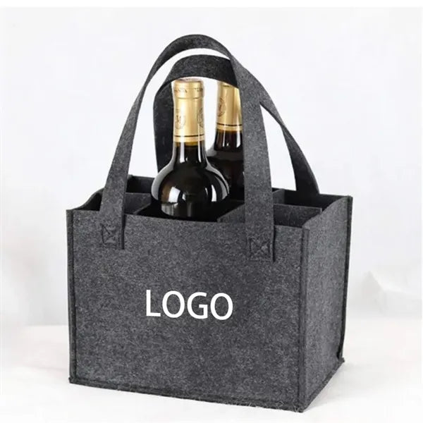 6-Bottle Felt Wine Bottle Gift Bag