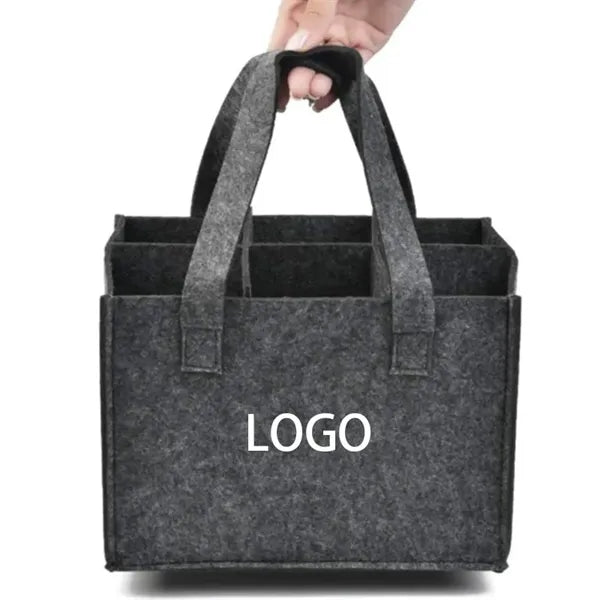 6-Bottle Felt Wine Bottle Gift Bag