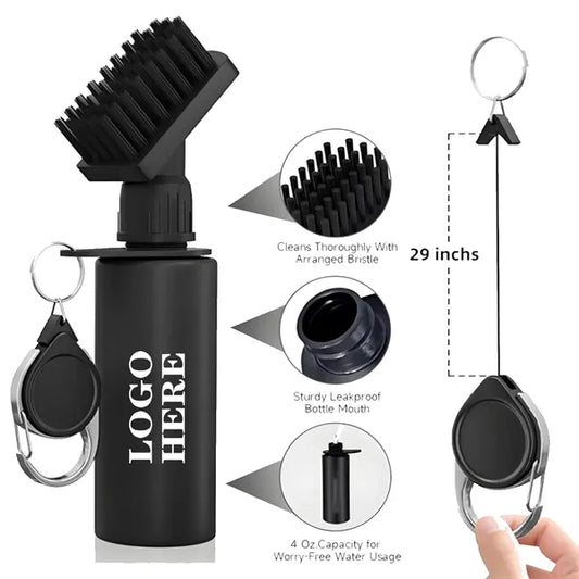 Golf Club Brush Cleaner With Water Bottle