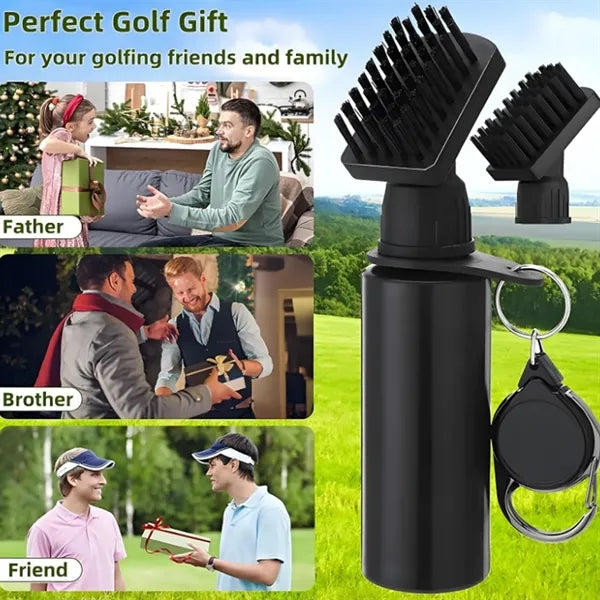 Golf Club Brush Cleaner With Water Bottle