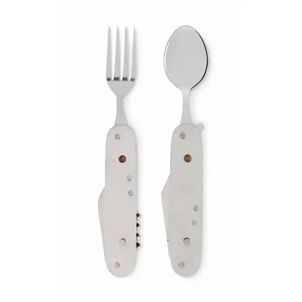 6-in-1 Stainless Steel Folding Camping Utensils Multi Tool