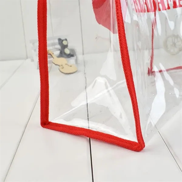 Clear PVC Tote Bag (12" W x 12" H x 6" D)