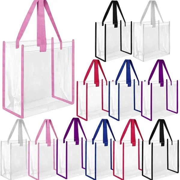 Clear PVC Tote Bag (12" W x 12" H x 6" D)