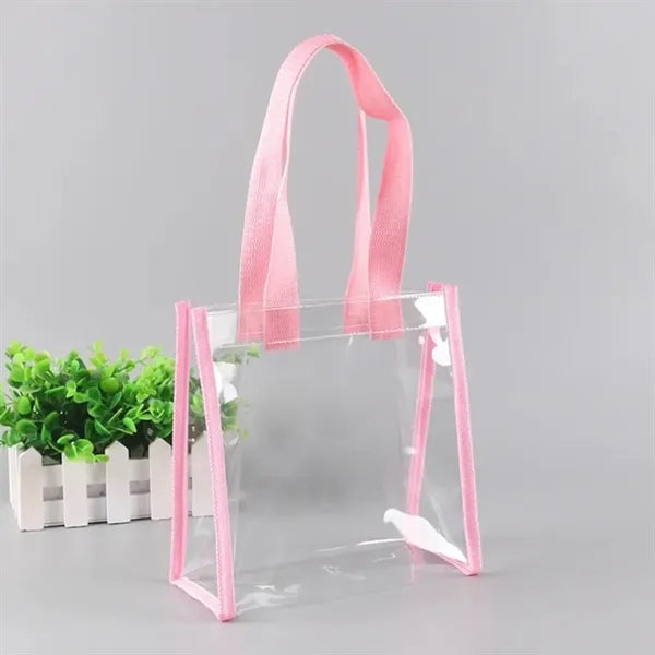Clear PVC Tote Bag (12" W x 12" H x 6" D)