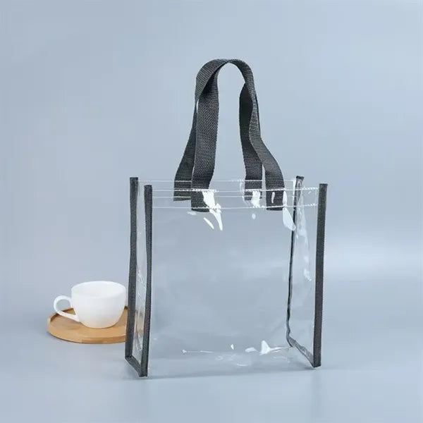 Clear PVC Tote Bag (12" W x 12" H x 6" D)