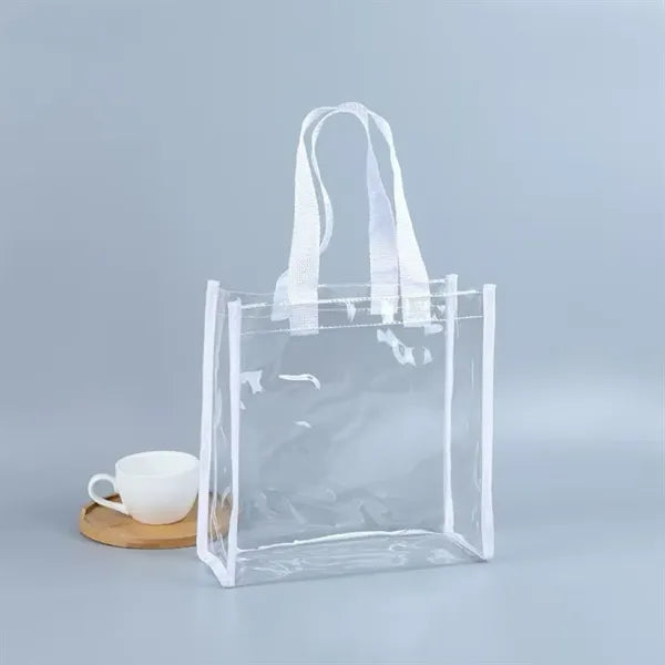Clear PVC Tote Bag (12" W x 12" H x 6" D)