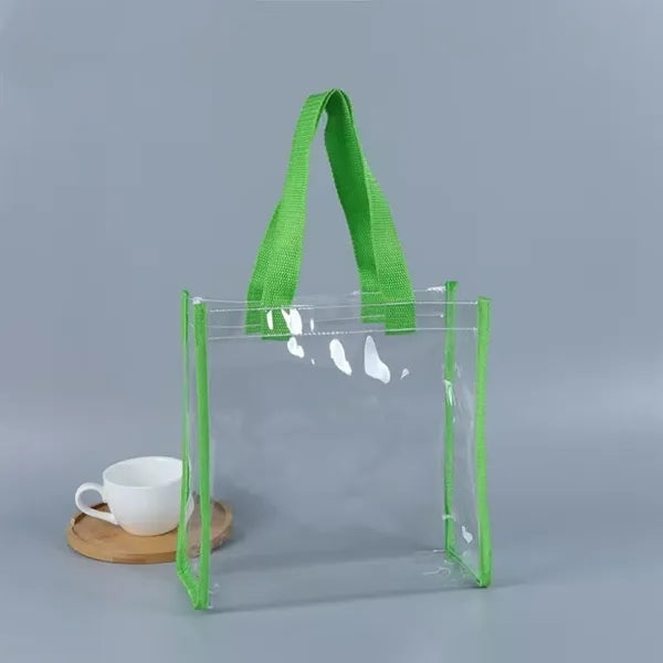 Clear PVC Tote Bag (12" W x 12" H x 6" D)
