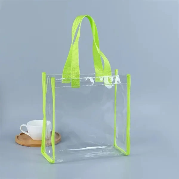 Clear PVC Tote Bag (12" W x 12" H x 6" D)