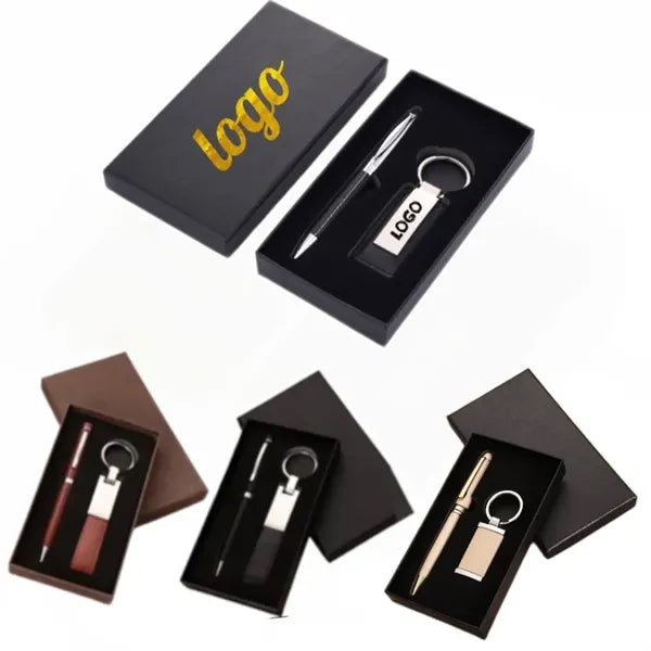 Ballpoint Pen and Keychain Gift Set