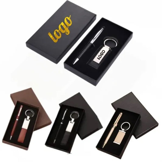 Ballpoint Pen and Keychain Gift Set