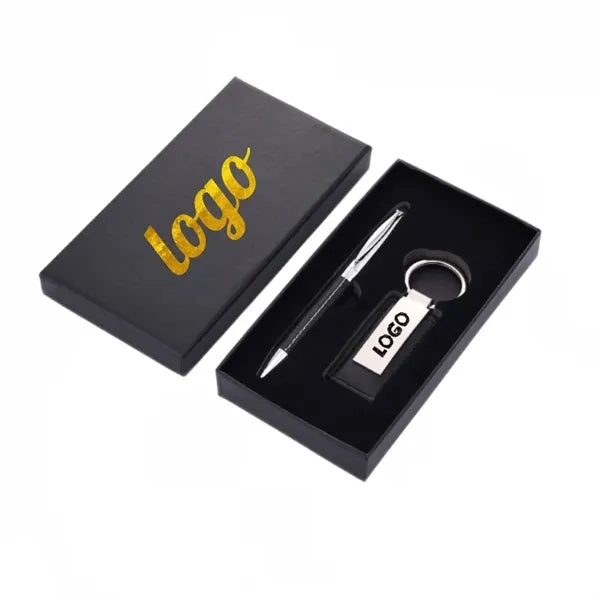 Ballpoint Pen and Keychain Gift Set