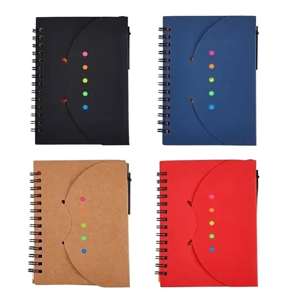 Memo Notebook With Pen And Sticky Notes