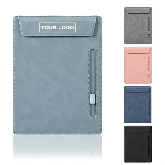 A4 Leather Magnetic Clipboard with Pen Holder