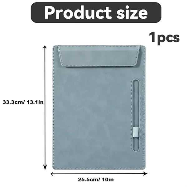 A4 Leather Magnetic Clipboard with Pen Holder