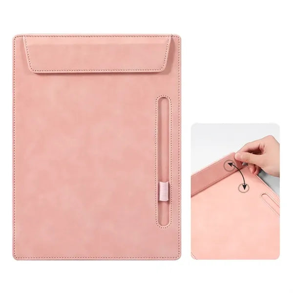 A4 Leather Magnetic Clipboard with Pen Holder