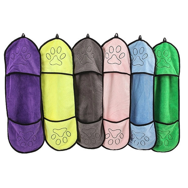 Microfiber Pocket Quick Drying Pet Towel