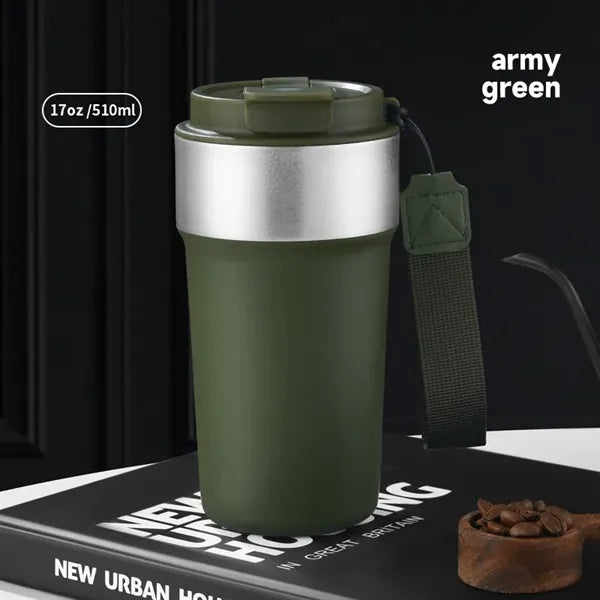 Portable Stainless Steel Straw Coffee Bottle