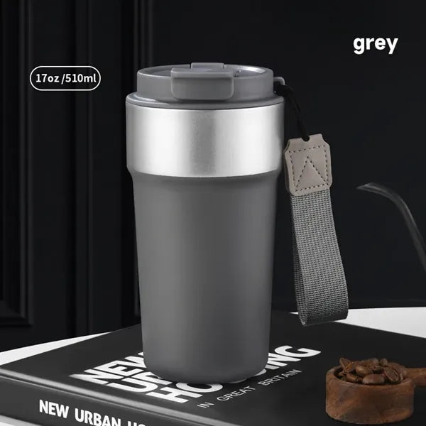 Portable Stainless Steel Straw Coffee Bottle
