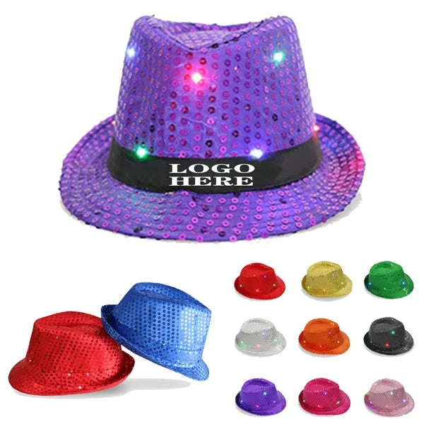 Cowboy Hat LED Sequin Mardi Gras