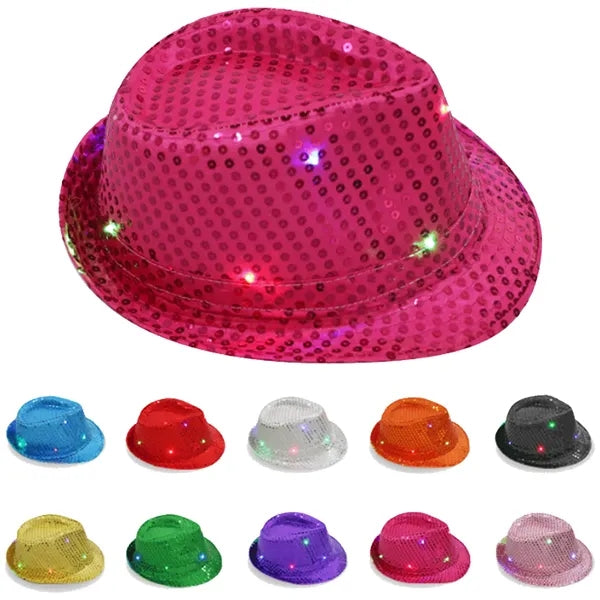 Cowboy Hat LED Sequin Mardi Gras