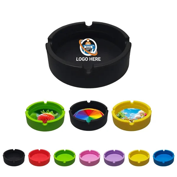 Heat Resistant Round Silicone Ashtray