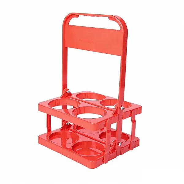 Plastic Foldable Drink Carrier Holder w/Handle
