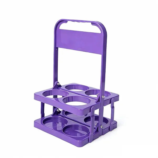 Plastic Foldable Drink Carrier Holder w/Handle