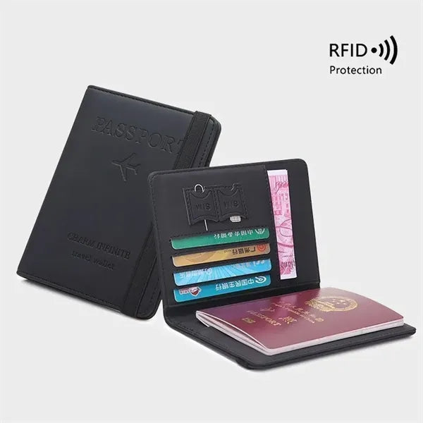 RFID Blocking Passport Holder Wallet Travel Organizer