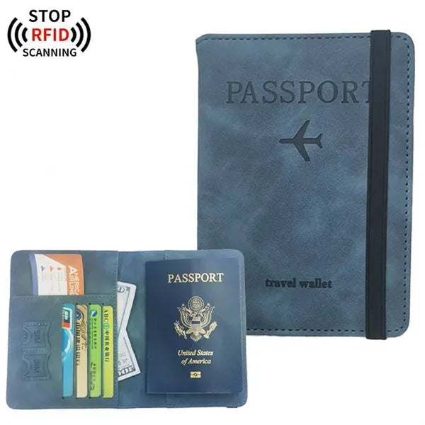 RFID Blocking Passport Holder Wallet Travel Organizer
