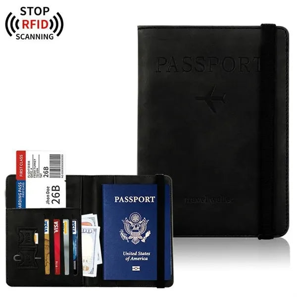 RFID Blocking Passport Holder Wallet Travel Organizer