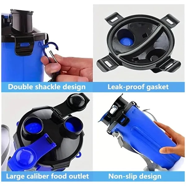 Pet Outdoor Water Bottle Collapsible Bowls 2 in 1