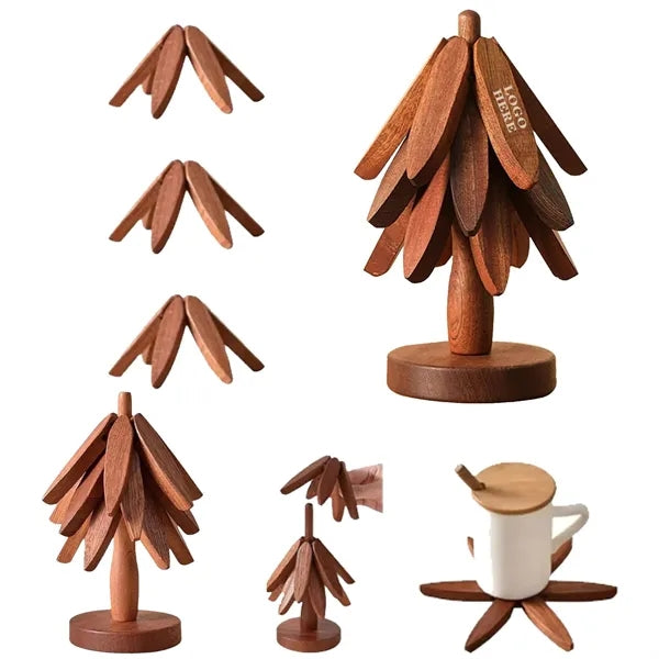 Wooden Trivets Set of 4 Protectors