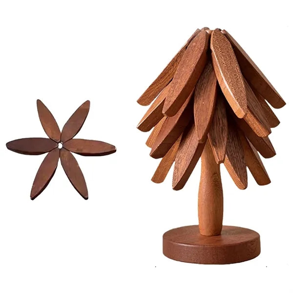 Wooden Trivets Set of 4 Protectors