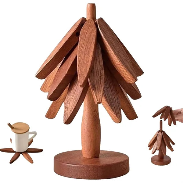 Wooden Trivets Set of 4 Protectors