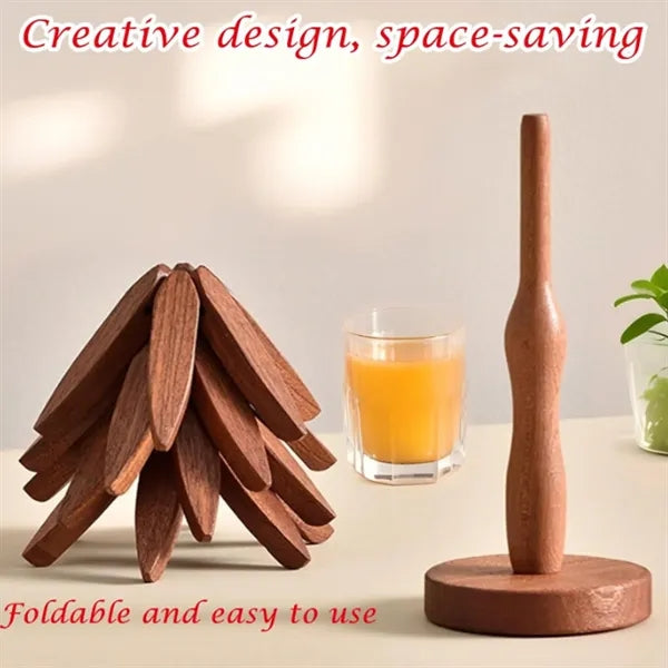 Wooden Trivets Set of 4 Protectors