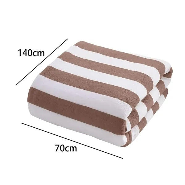 Soft Coral Fleece Bath Towel Absorbent Spa Sheet
