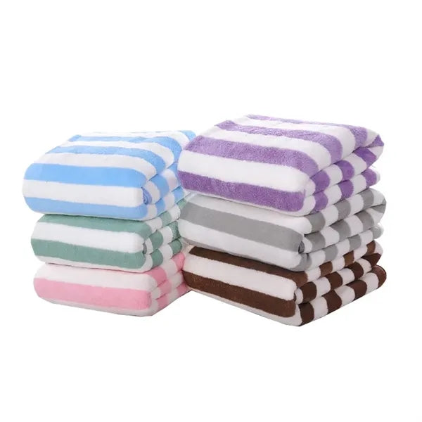Soft Coral Fleece Bath Towel Absorbent Spa Sheet