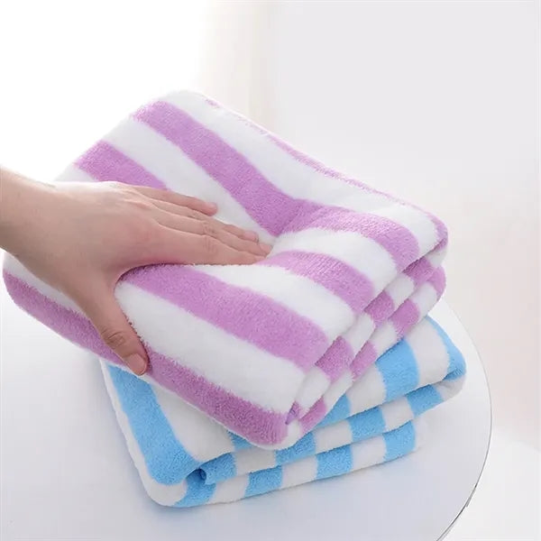 Soft Coral Fleece Bath Towel Absorbent Spa Sheet