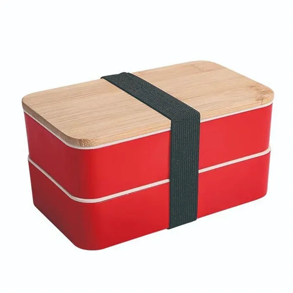 Dual-Compartment Bento Lunch Container with Dining Set