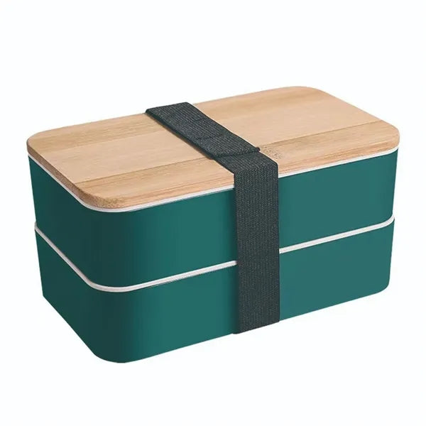 Dual-Compartment Bento Lunch Container with Dining Set