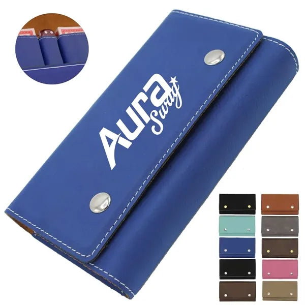 Leatherette Portable Game Pouch for Dice