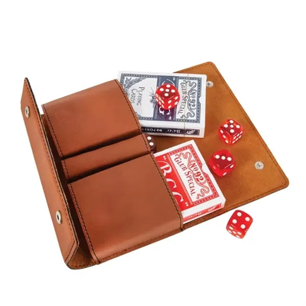 Leatherette Portable Game Pouch for Dice