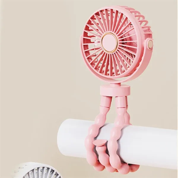 Rechargeable Portable Fan with Flexible Tripod for Travel
