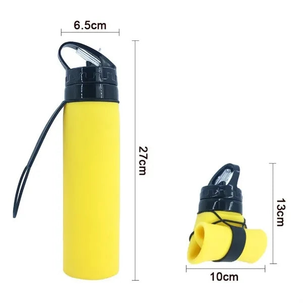 20Oz. Collapsible Silicone Water Bottle for Travel