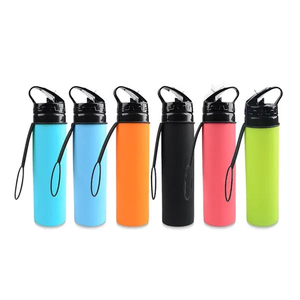 20Oz. Collapsible Silicone Water Bottle for Travel
