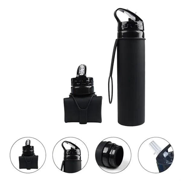 20Oz. Collapsible Silicone Water Bottle for Travel