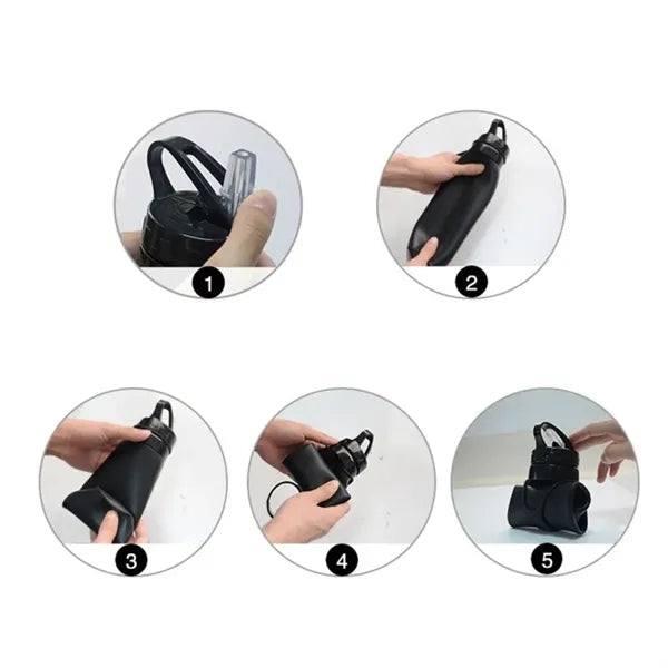 20Oz. Collapsible Silicone Water Bottle for Travel