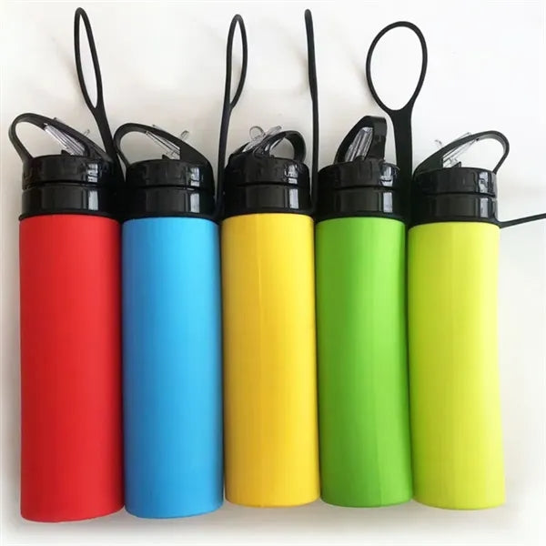 20Oz. Collapsible Silicone Water Bottle for Travel