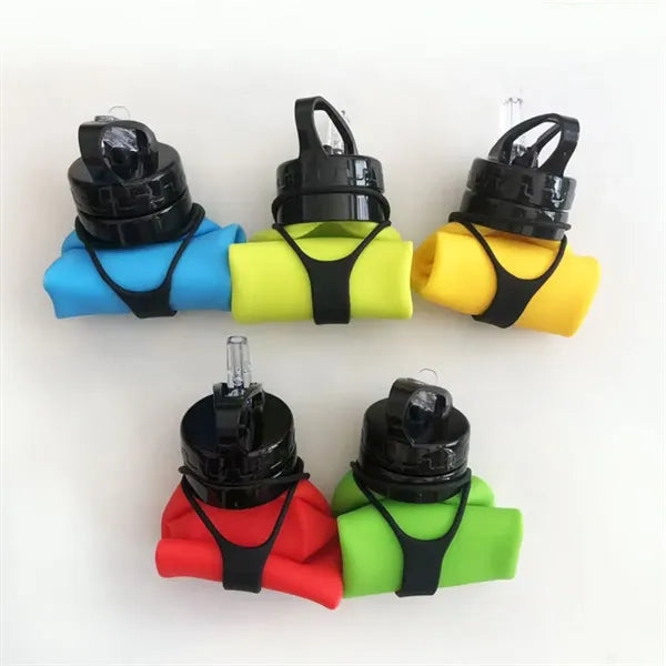 20Oz. Collapsible Silicone Water Bottle for Travel